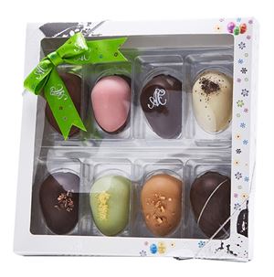 8 Marcipan æg fra Aalborg Chokoladen i flot påskeæske 240 g  